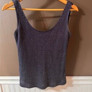 Women's Ribbed Tank Top - Blue